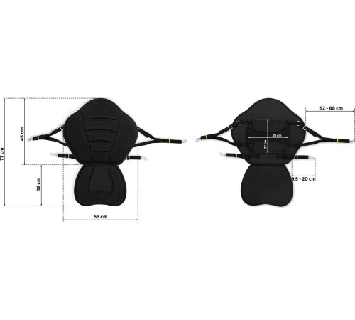 Сидіння для SUP дошки (Сапборду) Neo-Sport 171100, чорне Сидіння для SUP дошки (Сапборду) Neo-Sport 171100, чорне