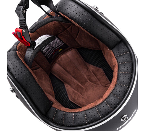 Мотоциклетний шолом W-TEC Kustom Black Heart - розмір XS(53-54)/матовий чорний/skull horn Мотоциклетний шолом W-TEC Kustom Black Heart - розмір XS(53-54)/матовий чорний/skull horn
