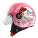 Шолом для скутера W-TEC FS-701PG Pink Life - рожево-білий / XS (53-54)