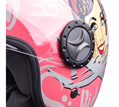 Шолом для скутера W-TEC FS-701PG Pink Life - рожево-білий / S (55-56) Шолом для скутера W-TEC FS-701PG Pink Life - рожево-білий / S (55-56)