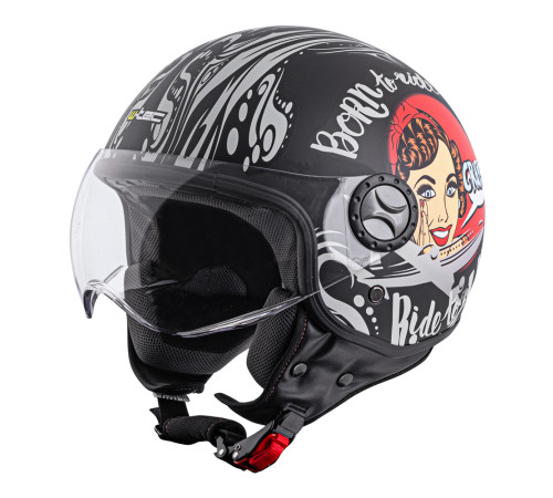 Мотоциклетний шолом W-TEC FS-701BG Black Ride - чорно-білий/M (57-58) Мотоциклетний шолом W-TEC FS-701BG Black Ride - чорно-білий/M (57-58)