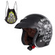 Мотоциклетний шолом W-TEC Kustom Black Heart - розмір XXL(63-64)/чорний блиск