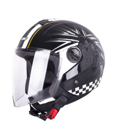  Шолом з відкритим обличчям W-TEC FS-715B Union Black - чорний / S (55-56)