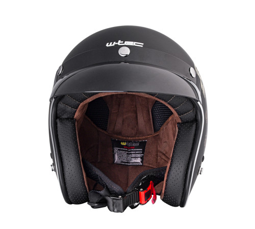Мотоциклетний шолом W-TEC Kustom Black Heart - розмір XXL(63-64)/матовий чорний/skull horn Мотоциклетний шолом W-TEC Kustom Black Heart - розмір XXL(63-64)/матовий чорний/skull horn