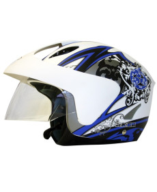  Мотоциклетний шолом WORKER V520 - Sale - White Graphics