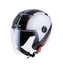  Мотоциклетний шолом W-TEC YM-617 на скутер - розмір XS(55-56) / race white