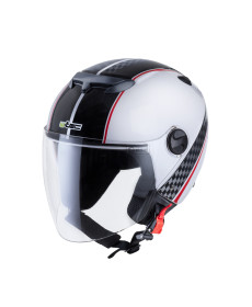  Мотоциклетний шолом W-TEC YM-617 на скутер - розмір XS(55-56) / race white