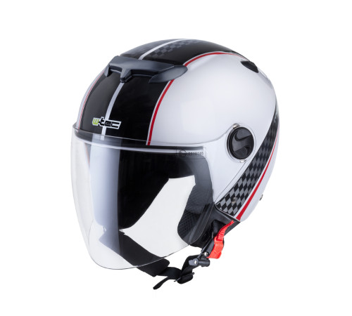 Мотоциклетний шолом W-TEC YM-617 на скутер - розмір XXL(63-64) / race white Мотоциклетний шолом W-TEC YM-617 на скутер - розмір XXL(63-64) / race white
