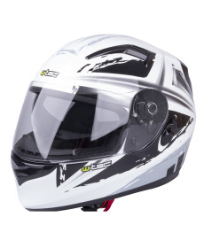 Mотоциклетний шолом W-TEC V122 - чорно-білий / L (59-60)