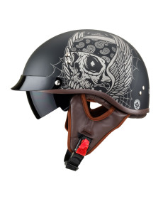 Мотоциклетний шолом W-TEC чорний Heart Longroad XS (53-54)