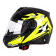 Перекидний мотоциклетний шолом W-TEC Vexamo PR Black Graphic - чорно-жовтий/М (57-58)