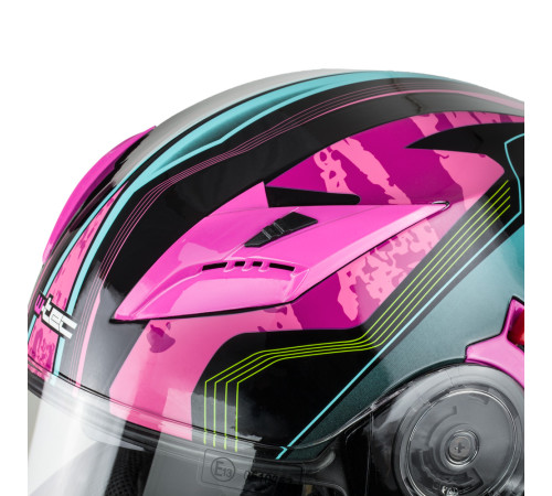 Мотоциклетний шолом W-TEC YM-925 Magenta - рожево-чорний / М (57-58) Мотоциклетний шолом W-TEC YM-925 Magenta - рожево-чорний / М (57-58)