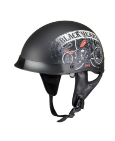 Мотоциклетний шолом W-TEC чорний Heart Rednut M (57-58)
