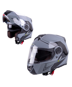 Мотоциклетний шолом W-TEC Vexamo - чорно-сірий / L (59-60)