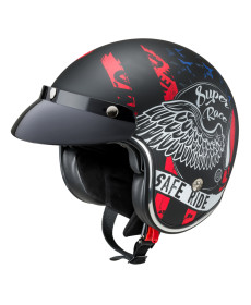 Мотоциклетний шолом W-TEC Café Racer чорно-жовтий S(55-56)