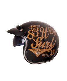 Мотоциклетний шолом W-TEC Café Racer чорно-коричневий XL (61-62)