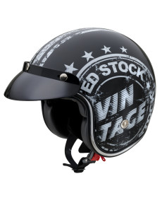 Мотоциклетний шолом W-TEC Café Racer чорний M (57-58)