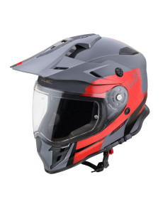 Мотоциклетний шолом W-TEC V331 PR графічний червоно-сірий L(59-60)