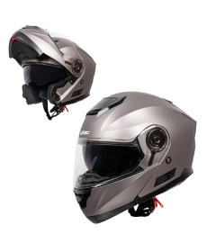 Перекидний мотоциклетний шолом W-TEC Lanxamo - Сірий титан/XXL (63-64)