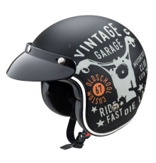 Мотоциклетний шолом W-TEC Café Racer чорний M (57-58)
