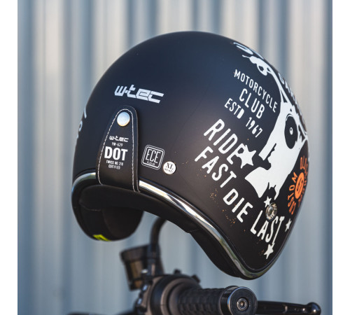 Мотоциклетний шолом W-TEC Café Racer чорний M (57-58) Мотоциклетний шолом W-TEC Café Racer чорний M (57-58)