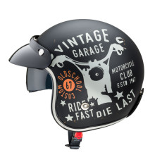 Мотоциклетний шолом W-TEC Café Racer чорний L(59-60)