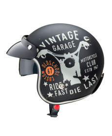 Мотоциклетний шолом W-TEC Café Racer чорний L(59-60)