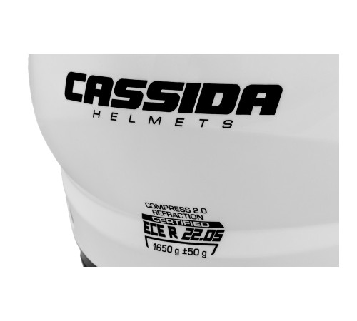 Мотоциклетний шолом Cassida Compress 2.0 Refraction білий XXL (63-64) Мотоциклетний шолом Cassida Compress 2.0 Refraction білий XXL (63-64)
