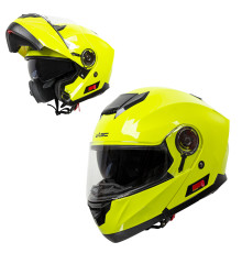 Перекидний мотоциклетний шолом W-TEC Lanxamo - жовтий/ XXL (63-64)