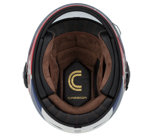 Мотоциклетний шолом Cassida Fiber OPG білий/синій/червоний L(59-60) Мотоциклетний шолом Cassida Fiber OPG білий/синій/червоний L(59-60)