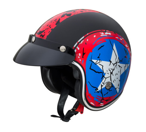 Мотоциклетний шолом W-TEC Café Racer чорно-червоний M (57-58) Мотоциклетний шолом W-TEC Café Racer чорно-червоний M (57-58)