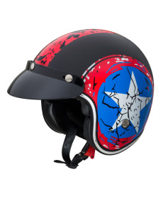 Мотоциклетний шолом W-TEC Café Racer чорно-червоний  L(59-60)