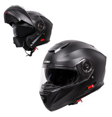 Перекидний мотоциклетний шолом W-TEC Lanxamo - Чорний матовий/XL (61-62)