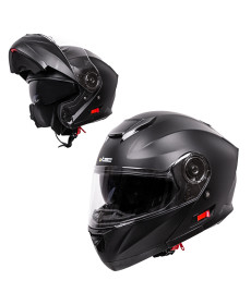 Перекидний мотоциклетний шолом W-TEC Lanxamo - Чорний матовий/XL (61-62)