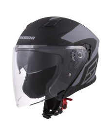 Мотоциклетний шолом Cassida Jet Tech Corso чорний XS (53-54)
