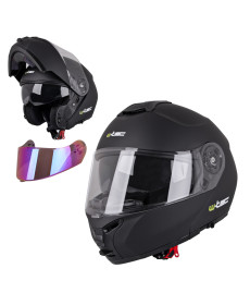 Перекидний мотоциклетний шолом W-TEC FS-907 P/J - Чорний матовий/XXL