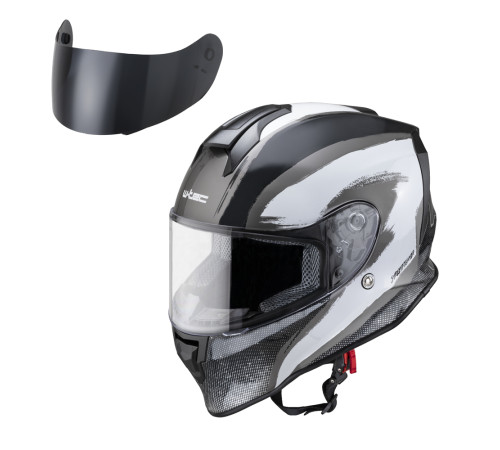 Мотоциклетний шолом W-TEC Integra Graphic - чорно-білий / XL (61-62) Мотоциклетний шолом W-TEC Integra Graphic - чорно-білий / XL (61-62)
