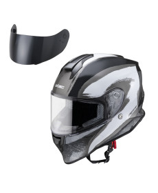 Мотоциклетний шолом W-TEC Integra Graphic - чорно-білий / L (59-60)