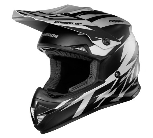 Шолом для мотокросу Cassida Cross Cup Two чорно-білий XL (61-62) Шолом для мотокросу Cassida Cross Cup Two чорно-білий XL (61-62)