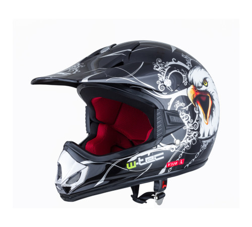 Молодіжний мотоциклетний шолом W-TEC V310 enduro - розмір M (51-52) / чорний орел Молодіжний мотоциклетний шолом W-TEC V310 enduro - розмір M (51-52) / чорний орел