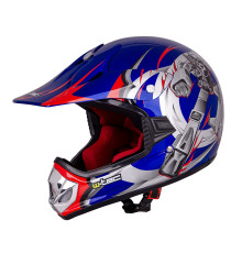  Молодіжний мотоциклетний шолом W-TEC V310 enduro - розмір S (49/50) / синій