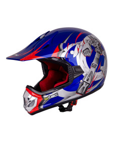  Молодіжний мотоциклетний шолом W-TEC V310 enduro - розмір S (49/50) / синій