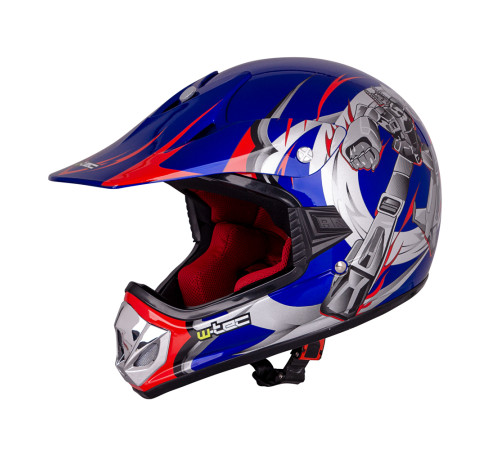 Молодіжний мотоциклетний шолом W-TEC V310 enduro - розмір S (49/50) / синій Молодіжний мотоциклетний шолом W-TEC V310 enduro - розмір S (49/50) / синій