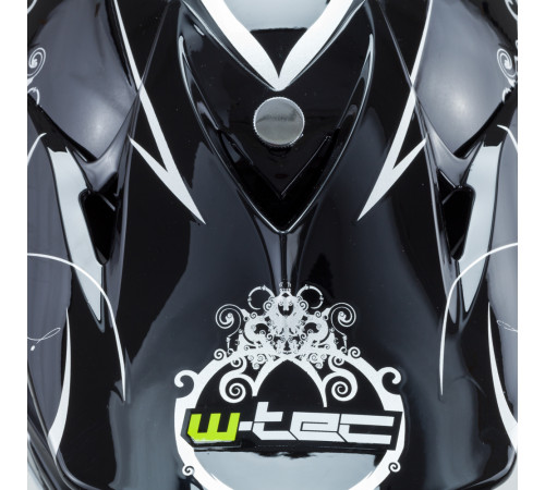 Молодіжний мотоциклетний шолом W-TEC V310 enduro - розмір S (49/50) / чорний череп Молодіжний мотоциклетний шолом W-TEC V310 enduro - розмір S (49/50) / чорний череп