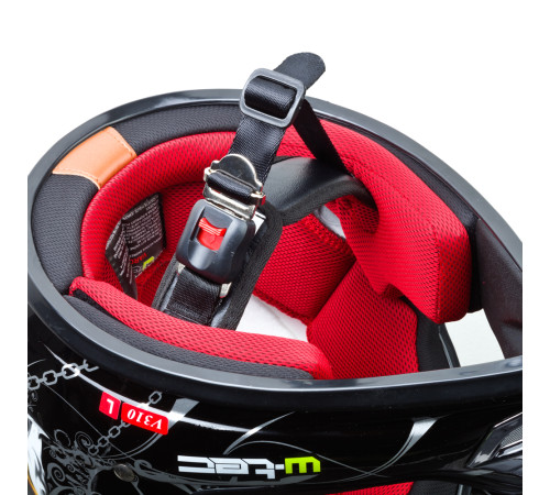 Молодіжний мотоциклетний шолом W-TEC V310 enduro - розмір S (49/50) / чорний череп Молодіжний мотоциклетний шолом W-TEC V310 enduro - розмір S (49/50) / чорний череп