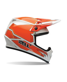 Шолом для мотокросу BELL MX-9 - помаранчево-білий / S (55-56)