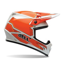 Шолом для мотокросу BELL MX-9 - помаранчево-білий / L (59-60)
