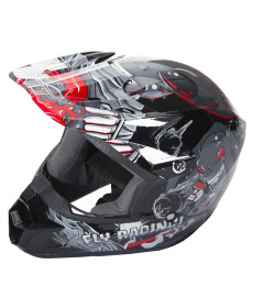 Дитячий шолом для мотокросу inSPORTline Fly Racing Kinetic Youth Invasion - сірий / YS (47-48)