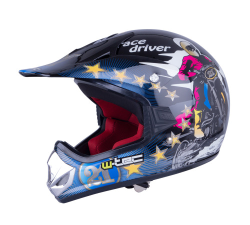 Молодіжний мотоциклетний шолом W-TEC V310 enduro - розмір S (49/50) / чорний LRB Молодіжний мотоциклетний шолом W-TEC V310 enduro - розмір S (49/50) / чорний LRB