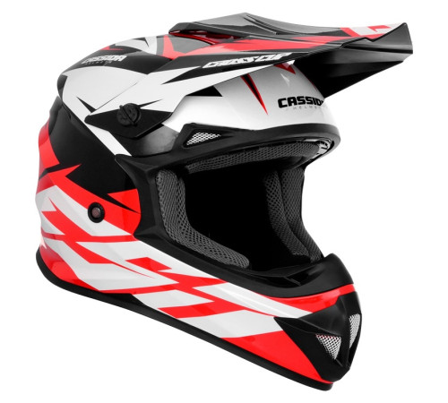 Шолом для мотокросу Cassida Cross Cup Two - червоно-чорний/ XL (61-62) Шолом для мотокросу Cassida Cross Cup Two - червоно-чорний/ XL (61-62)